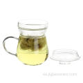 Infusor de té de vidrio Taza de colador de vidrio de té de hojas sueltas